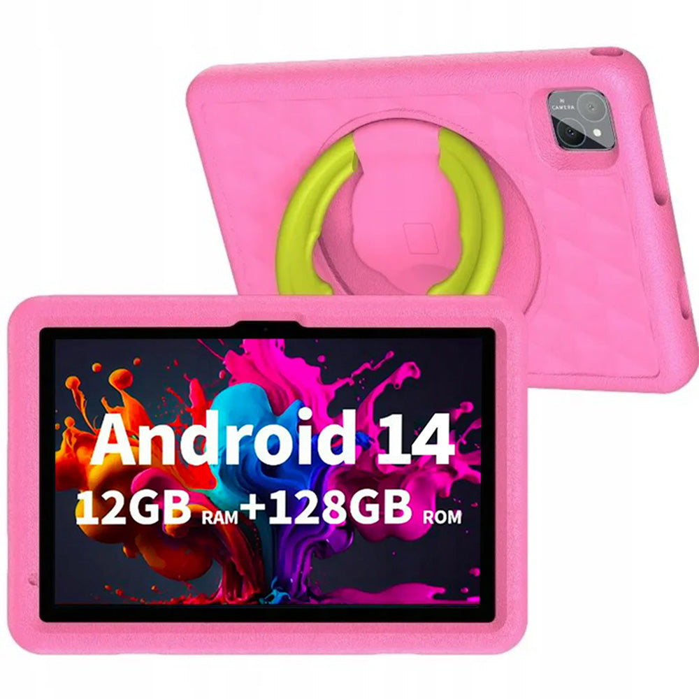 Exact Solution Kids (WiFi + 4G) Tablet 10-inch T606 Model, Octa Core 1.6GHz, IPS Display, 5.0+8.0MP Camera, RAM 12GB(6G+6G Expand) + ROM 128GB. All-Day Battery Life, (Wi-Fi + 4G) Android 14 Tablet for Kids