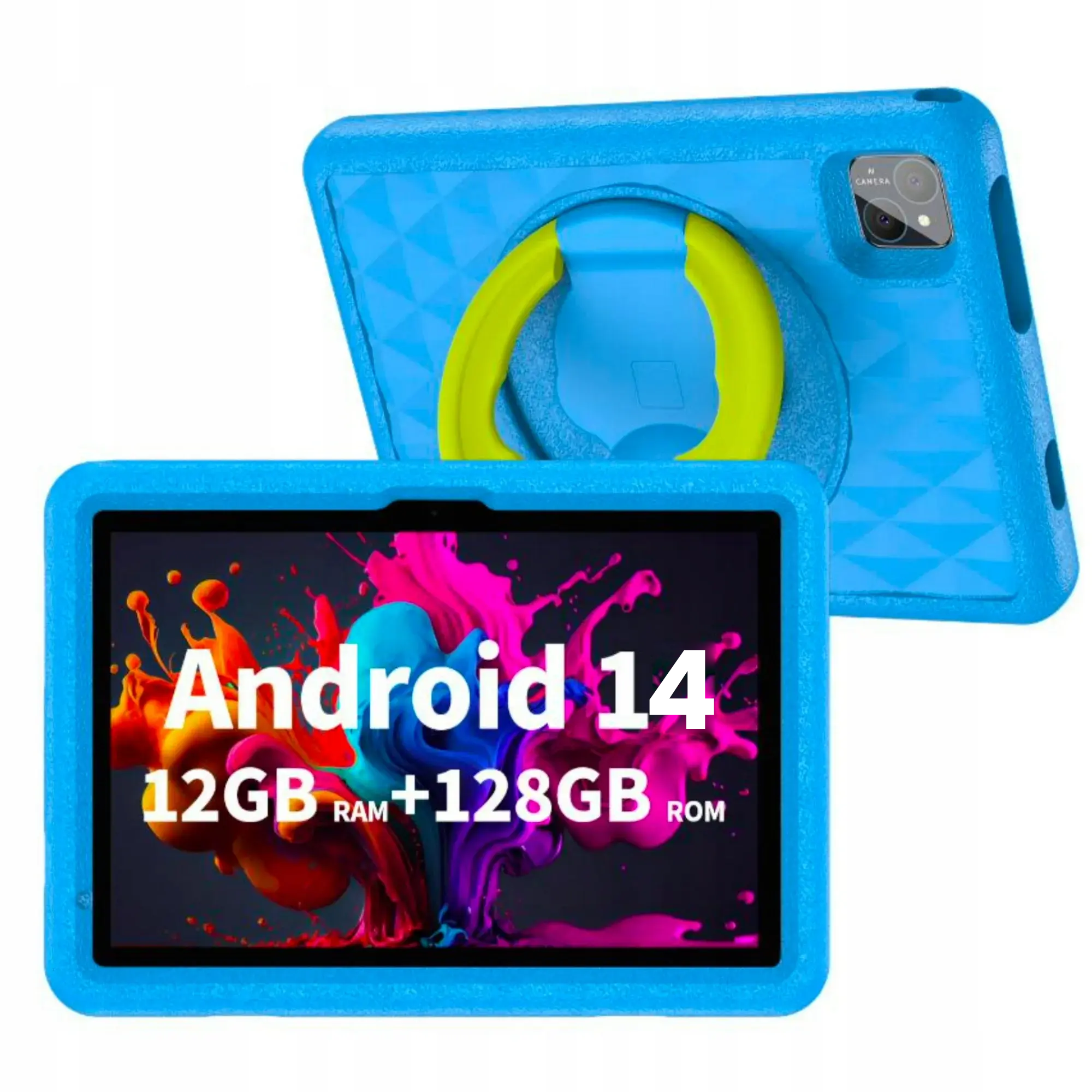 Exact Solution Kids (WiFi + 4G) Tablet 10-inch T606 Model, Octa Core 1.6GHz, IPS Display, 5.0+8.0MP Camera, RAM 12GB(6G+6G Expand) + ROM 128GB. All-Day Battery Life, (Wi-Fi + 4G) Android 14 Tablet for Kids