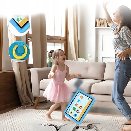 Exact Solution Kids (WiFi + 4G) Tablet 10-inch T606 Model, Octa Core 1.6GHz, IPS Display, 5.0+8.0MP Camera, RAM 12GB(6G+6G Expand) + ROM 128GB. All-Day Battery Life, (Wi-Fi + 4G) Android 14 Tablet for Kids