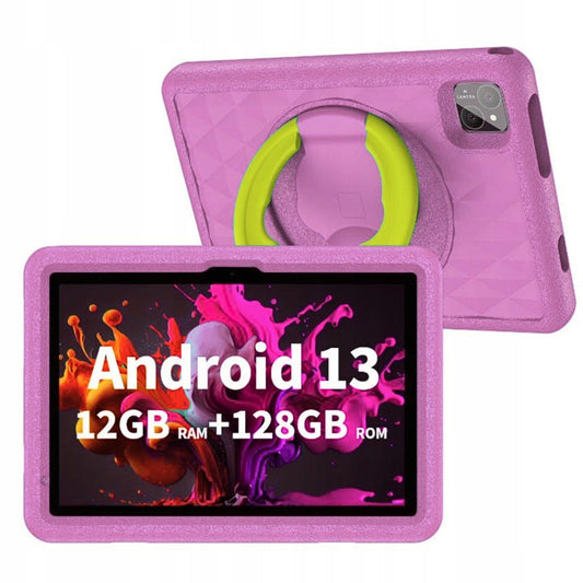 Tablet dla dzieci 10" 12/128GB 4G LTE Wi-Fi Android 13 Pojemna bateria PINK